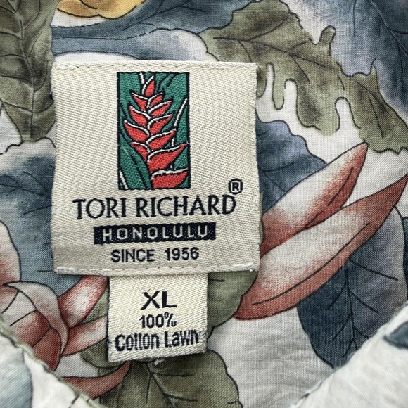 Tori Richard Shirt Mens XL Multicolor Floral Hawaiian Short Sleeve Button Up - Picture 3 of 8